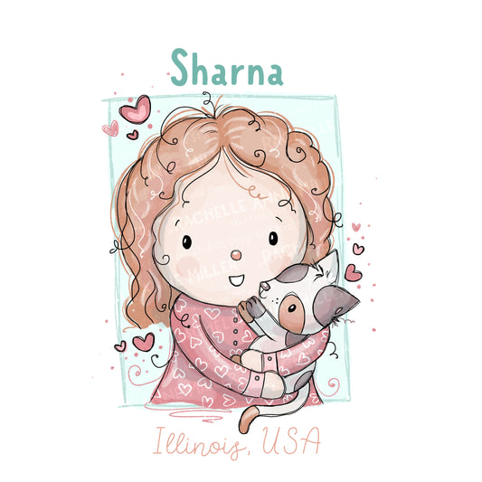 'Sharna's Calico Cutie' Profile Digital Stamp