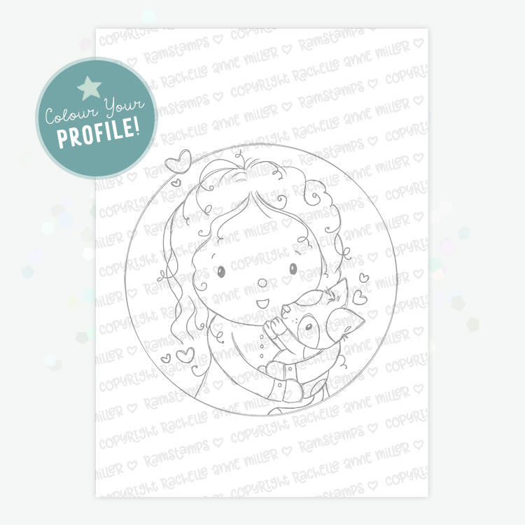 'Sharna's Calico Cutie' Profile Digital Stamp