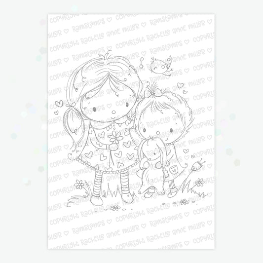 'Sisters' Digital Stamp