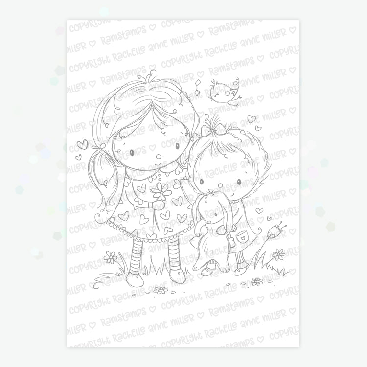'Sisters' Digital Stamp