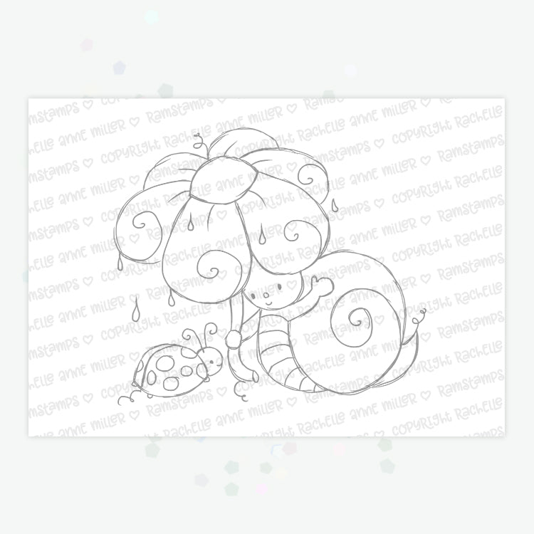 'Snail Friend' Digital Stamp