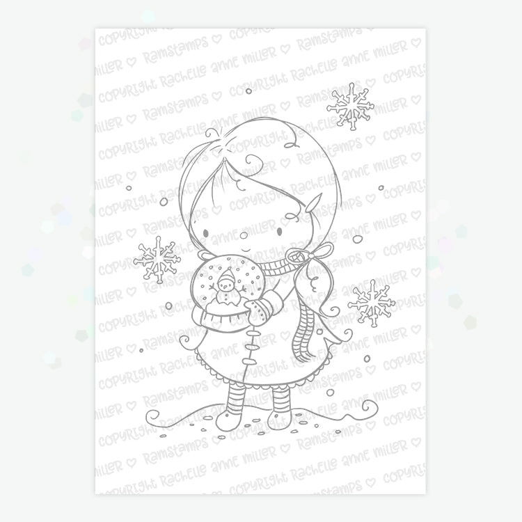 'Snowglobe' Christmas Digital Stamp