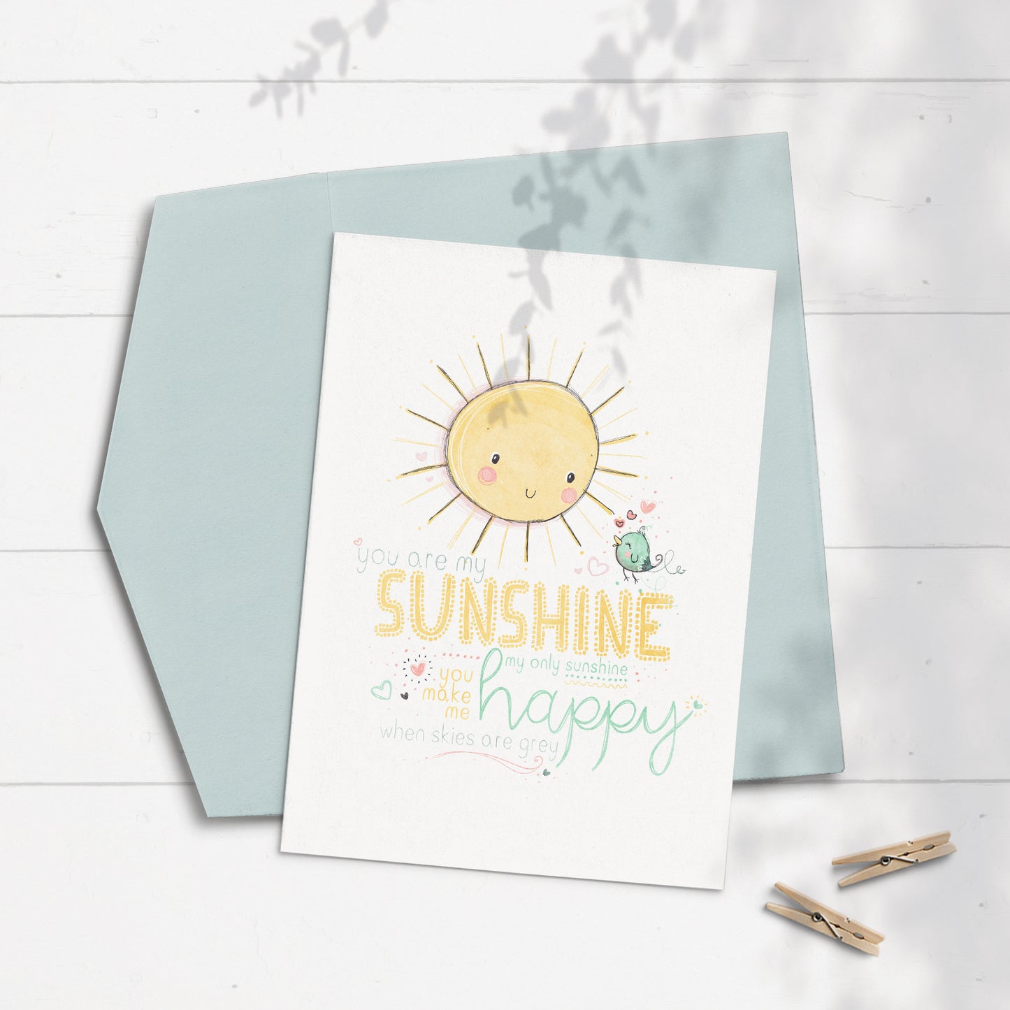You Are My Sunshine 5x7 Greeting Card