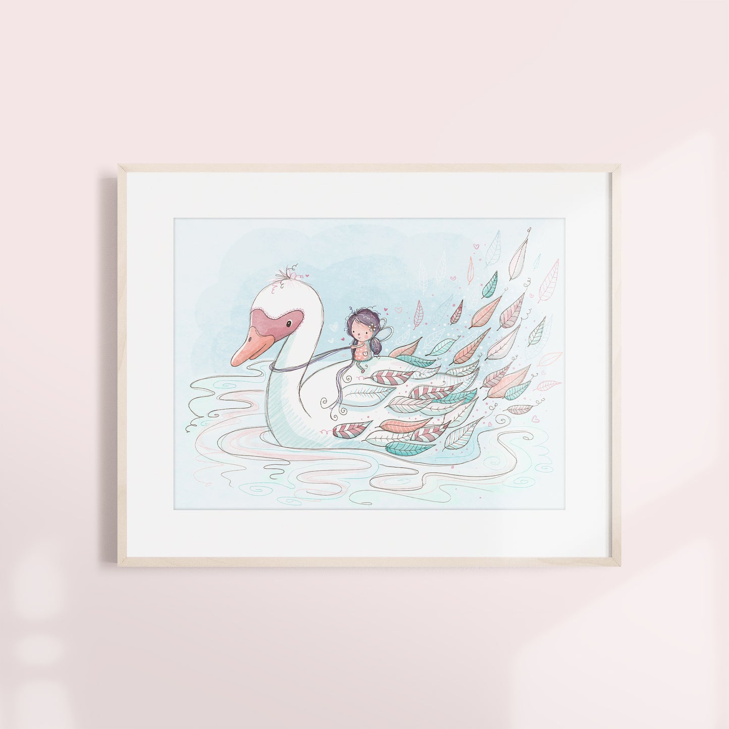'Swan Fairy' Children's Wall Art Print