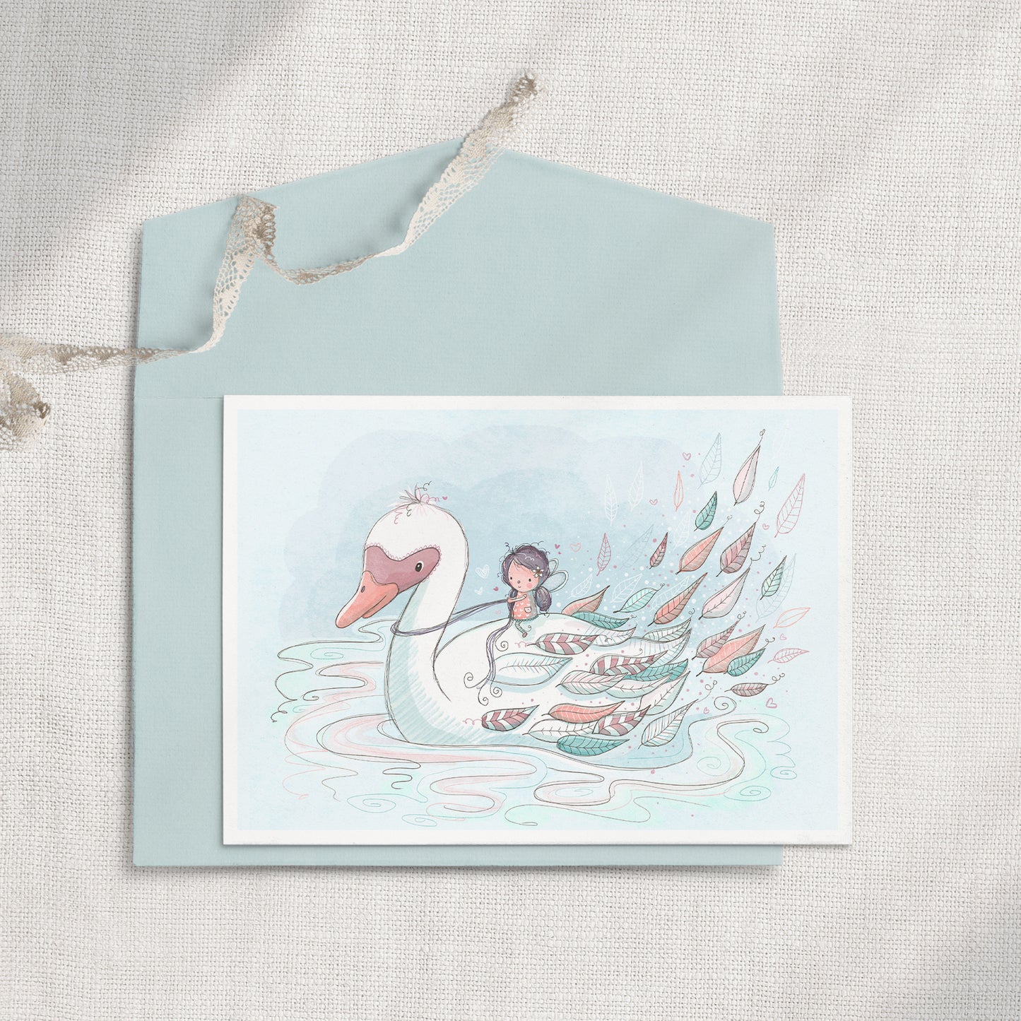 Swan Fairy 5x7 Greeting Card