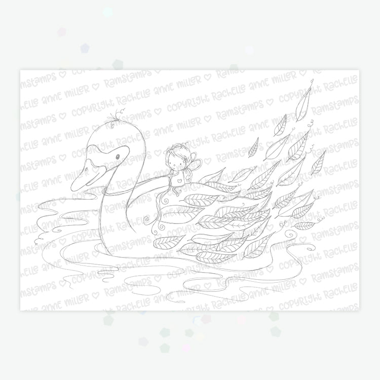 'Swan Fairy' Digital Stamp