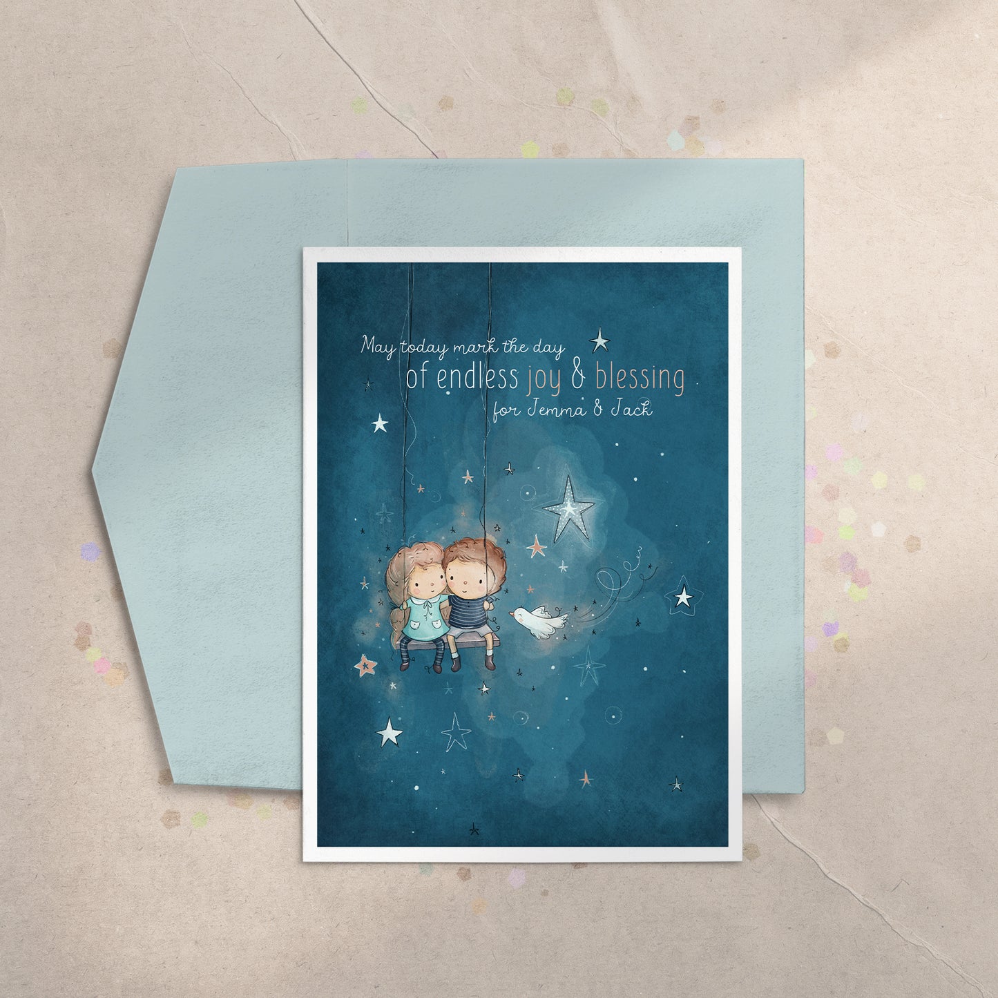 Starry Swing 5x7 Greeting Card
