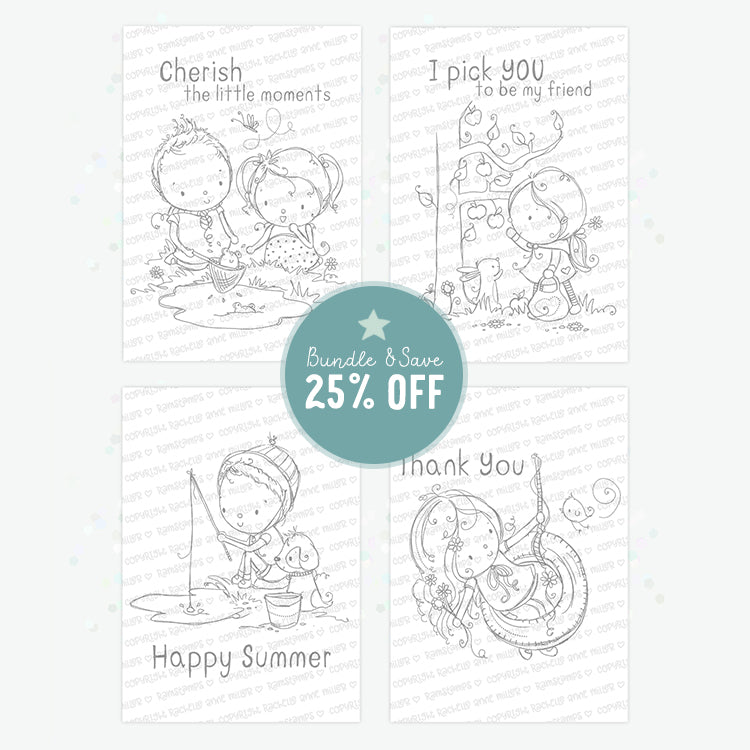 'Swinging Summer' Digital Stamp Set