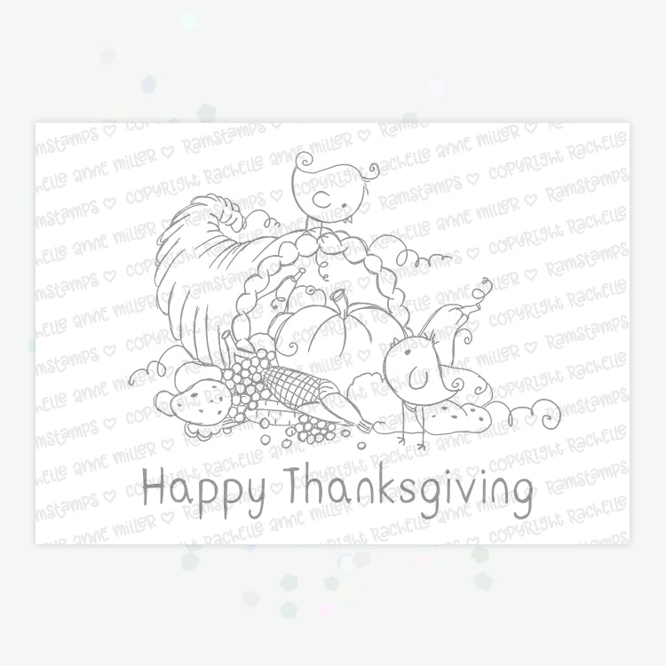'Thanksgiving' Digital Stamp
