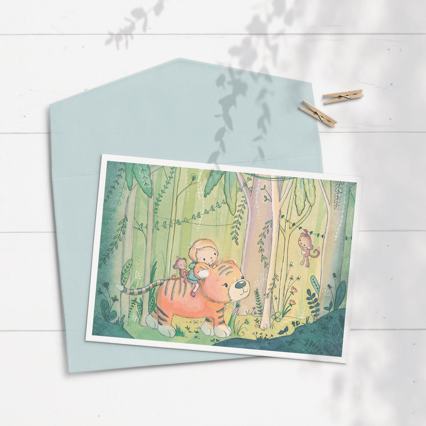 Jungle Ride 5x7 Greeting Card