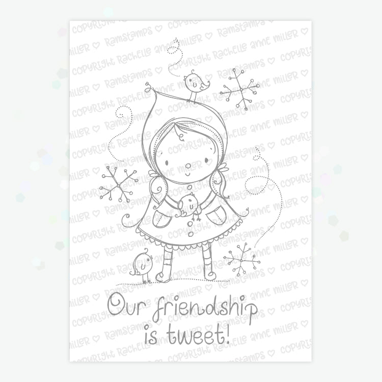 'Tweet Friendship' Christmas Digital Stamp