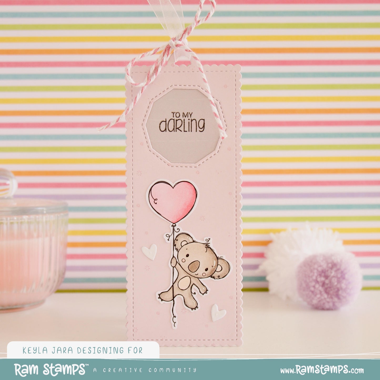 'Animal Valentines - Koala' Digital Stamp