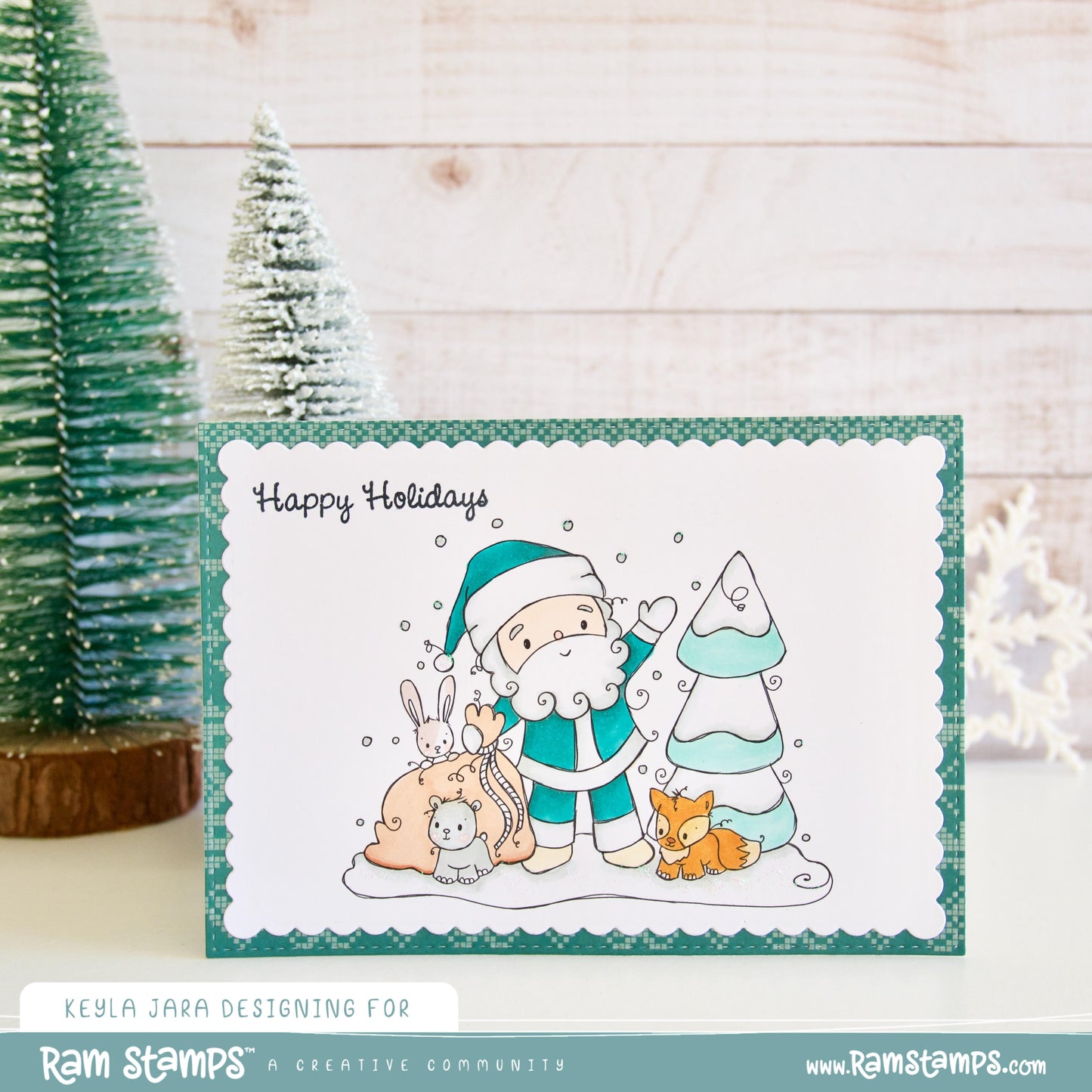 'Woodland Santa' Digital Stamp