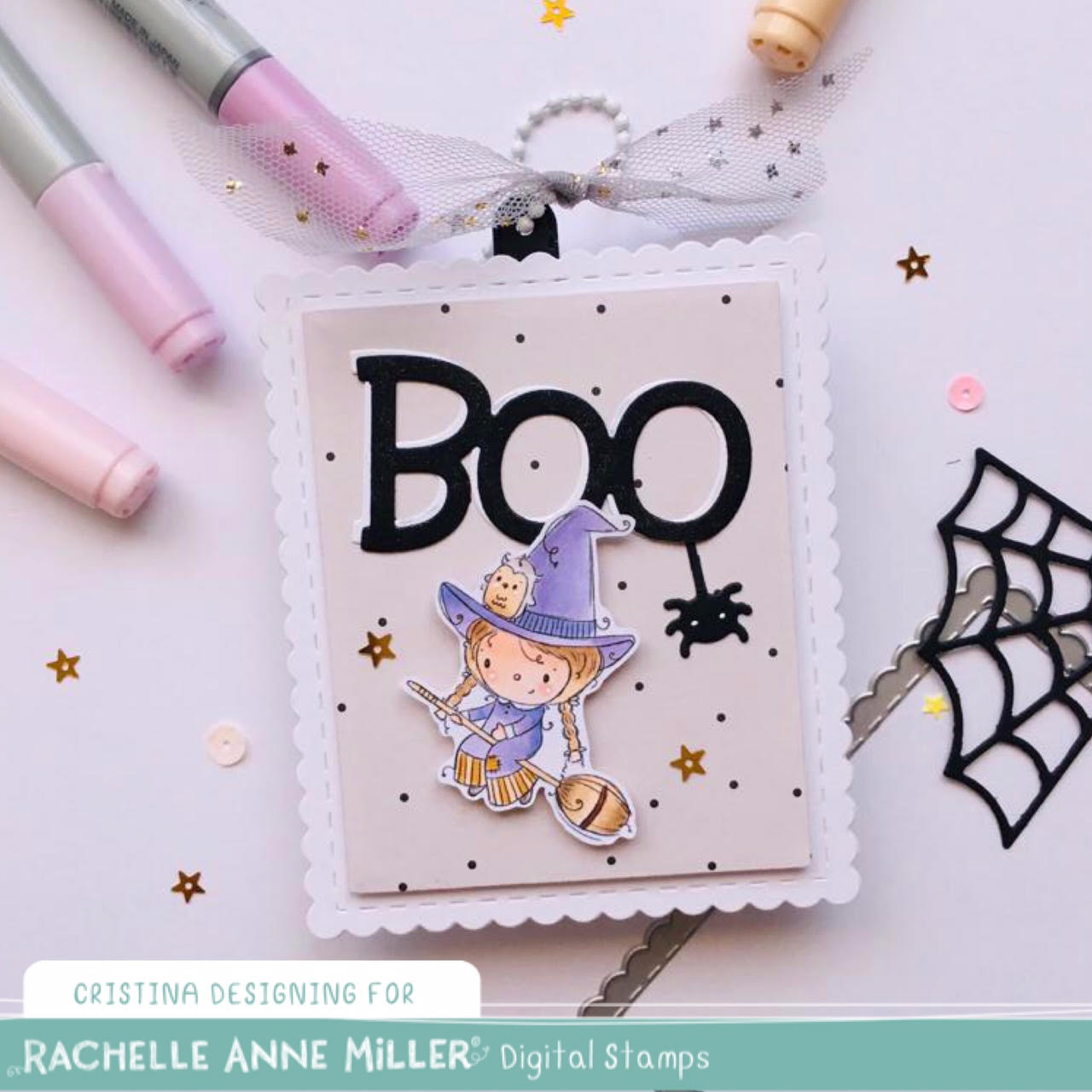 'Cute Witch' Digital Stamp