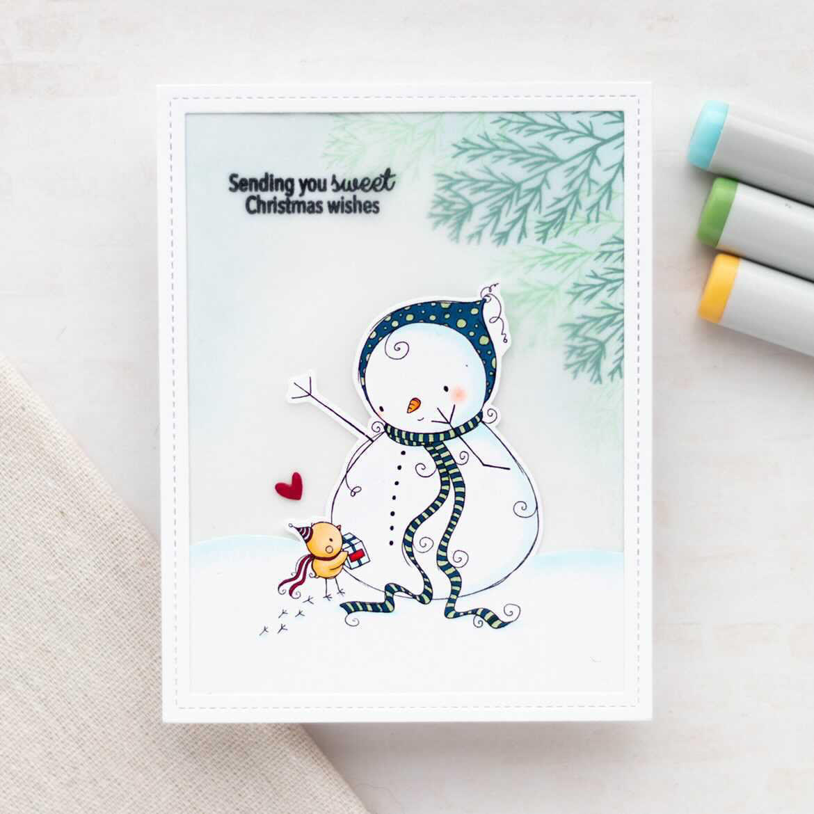 'Snowman's Gift' Digital Stamp