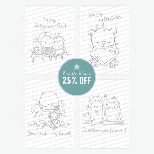 'Valentine Friends' Digital Stamp Set