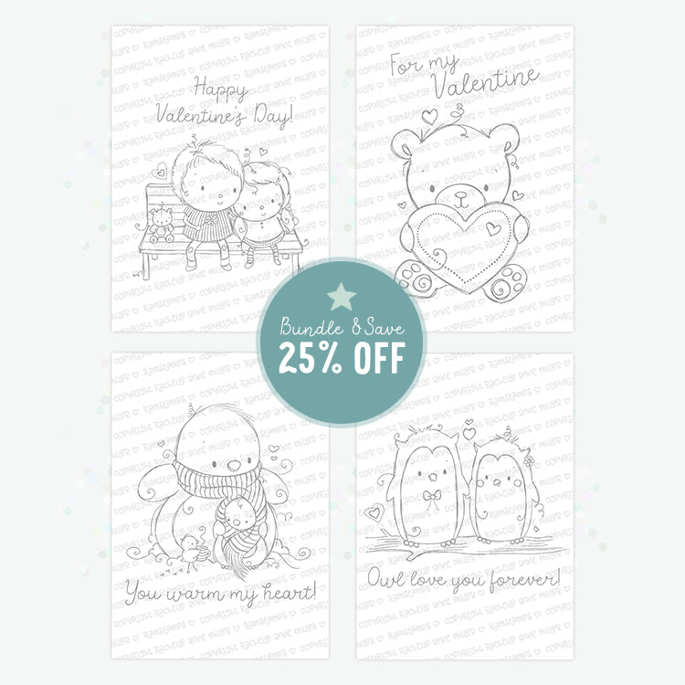'Valentine Friends' Digital Stamp Set