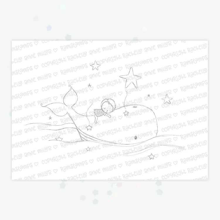 'Whale' Digital Stamp