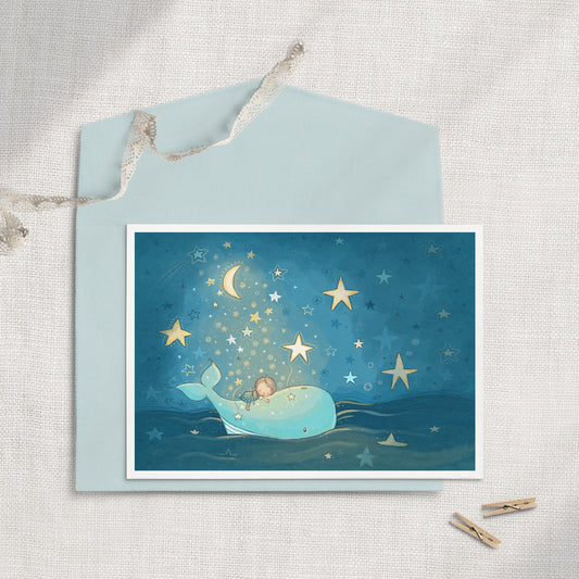 Ocean Dreams (Girl) 5x7 Greeting Card