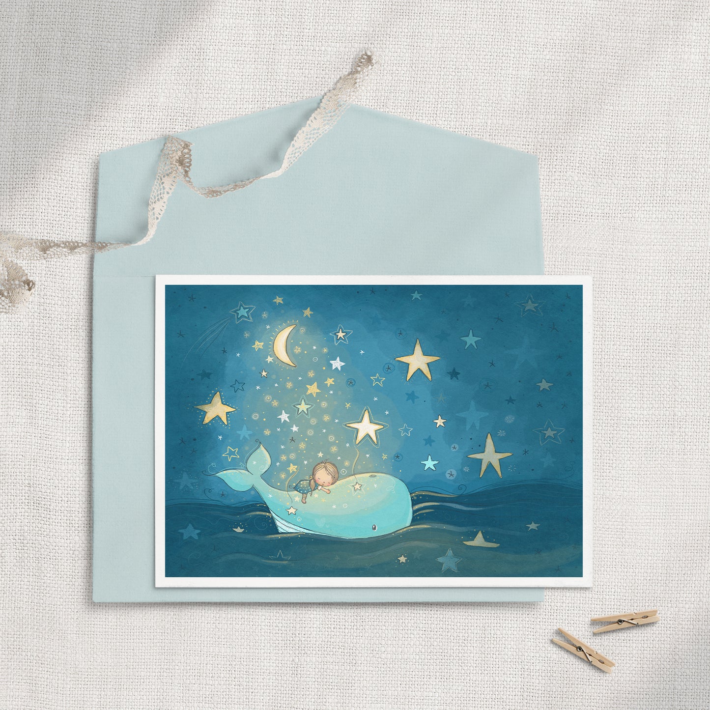 Ocean Dreams (Girl) 5x7 Greeting Card