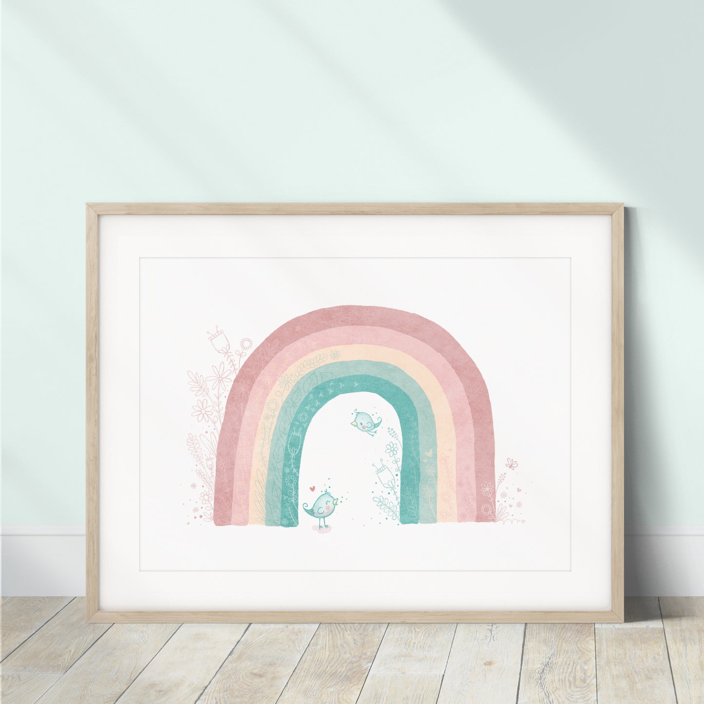 'Pastel Rainbow' Children's Wall Art Print