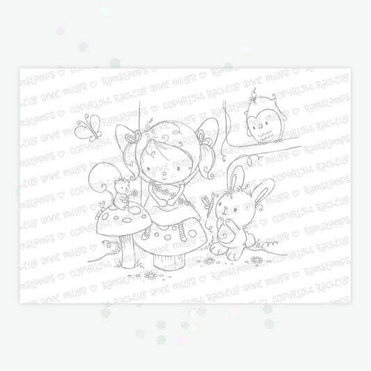 'Woodland Fairy' Digital Stamp