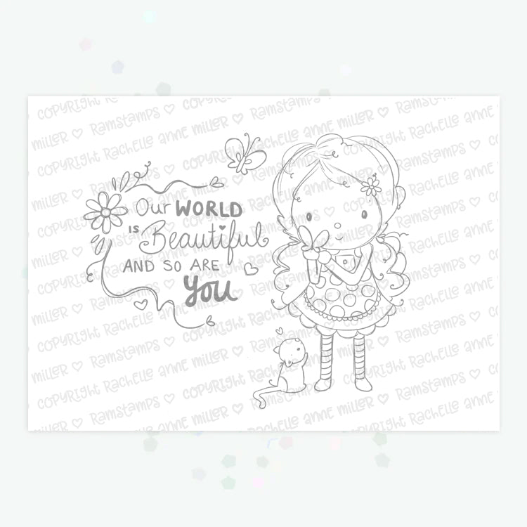 'You Are Beautiful' Digital Stamp