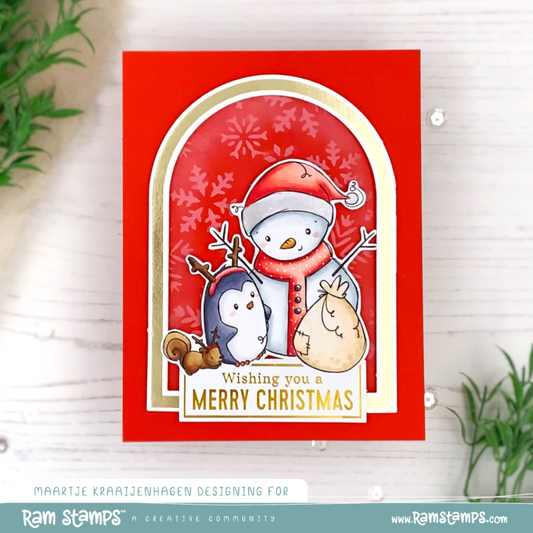 Penguin & Snowman: Santa Snowman by Maartje