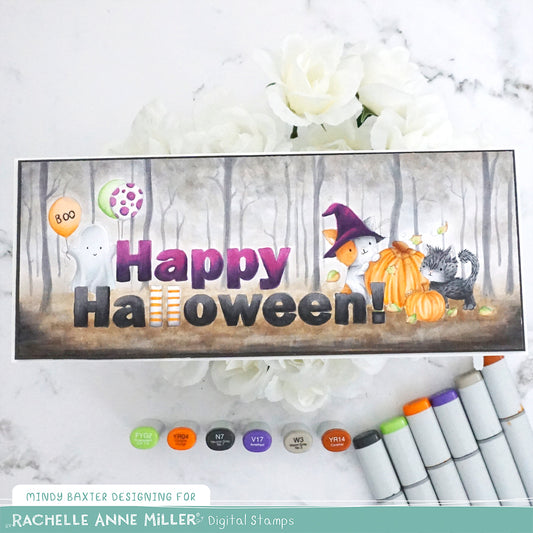 Halloween Cats & Cute Ghost by Mindy