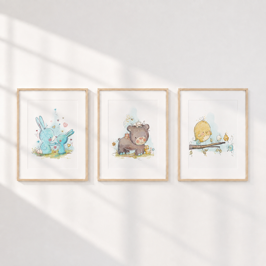 Little Friends - Set of 3 Prints