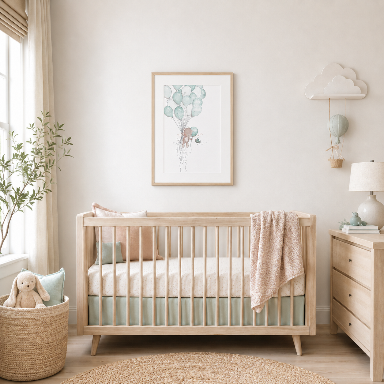 'Bear in the Sky' Children's Wall Art Print
