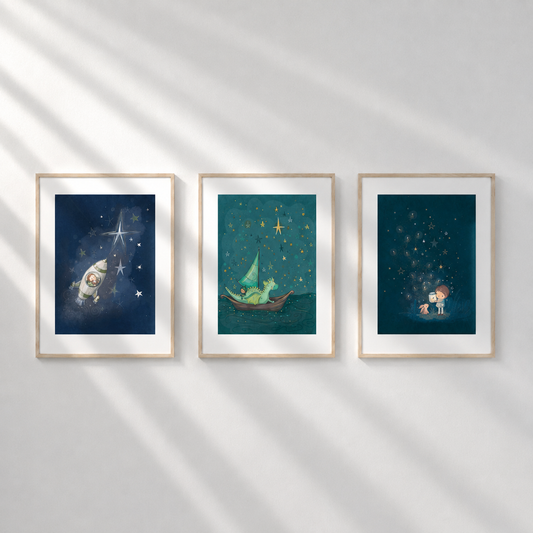 Night Sky Adventures - Set of 3 Prints