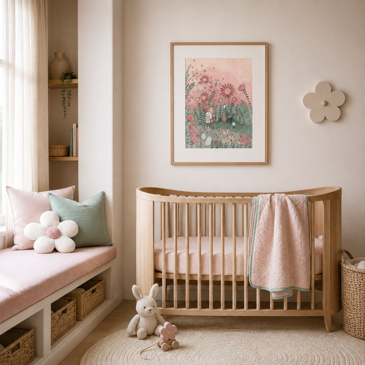 'Flower Garden' Children's Wall Art Print