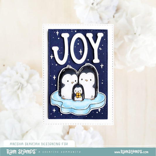 'Penguin Family' Digital Stamp