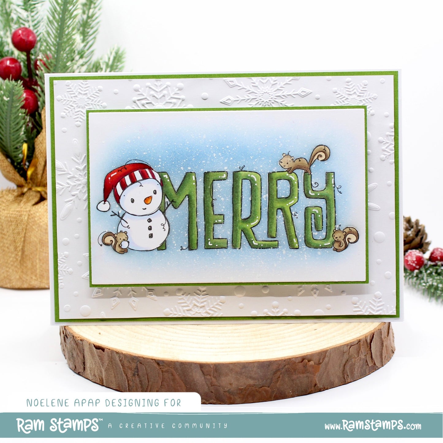 'Christmas Merry' Digital Stamp