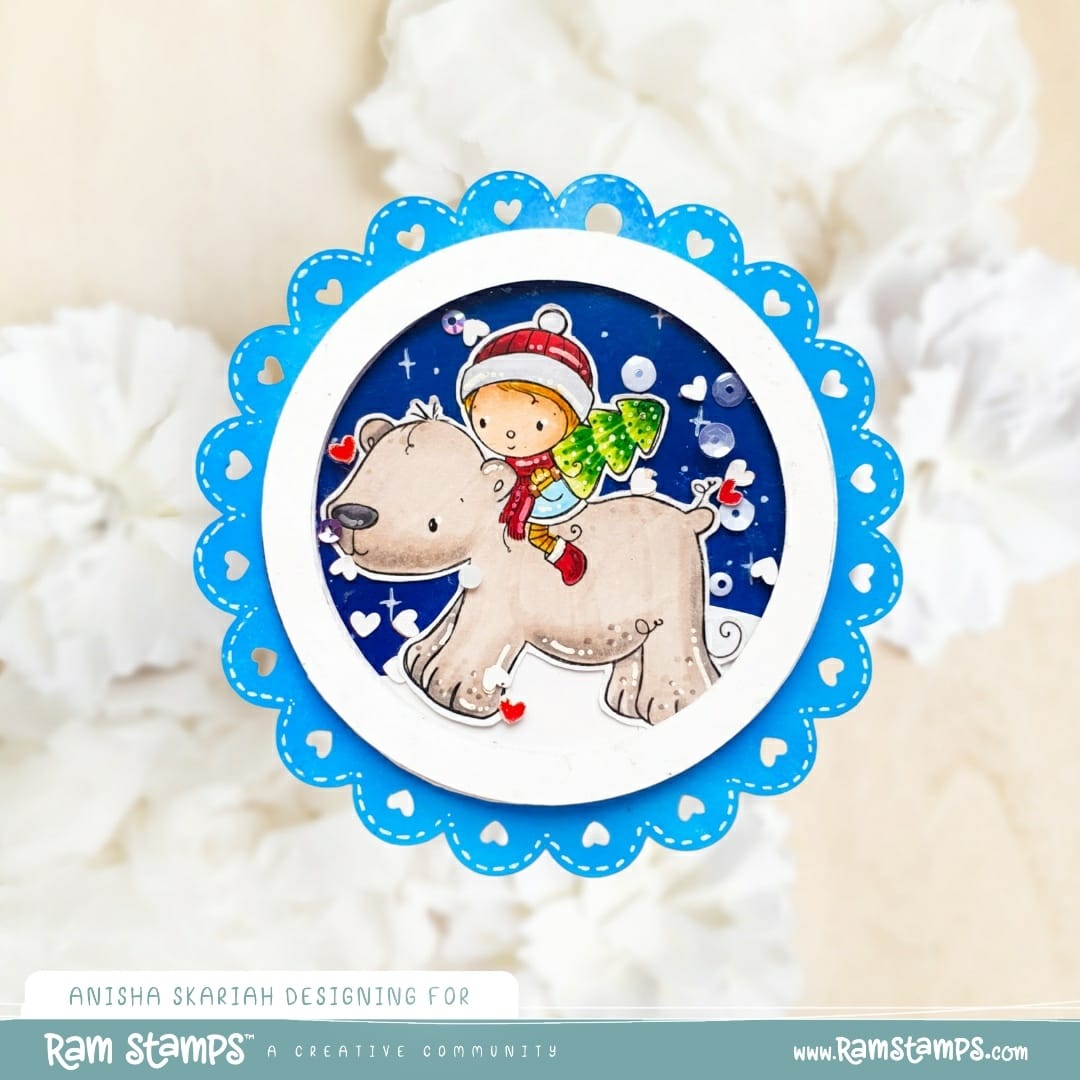 'Polar Bear Ride' Digital Stamp