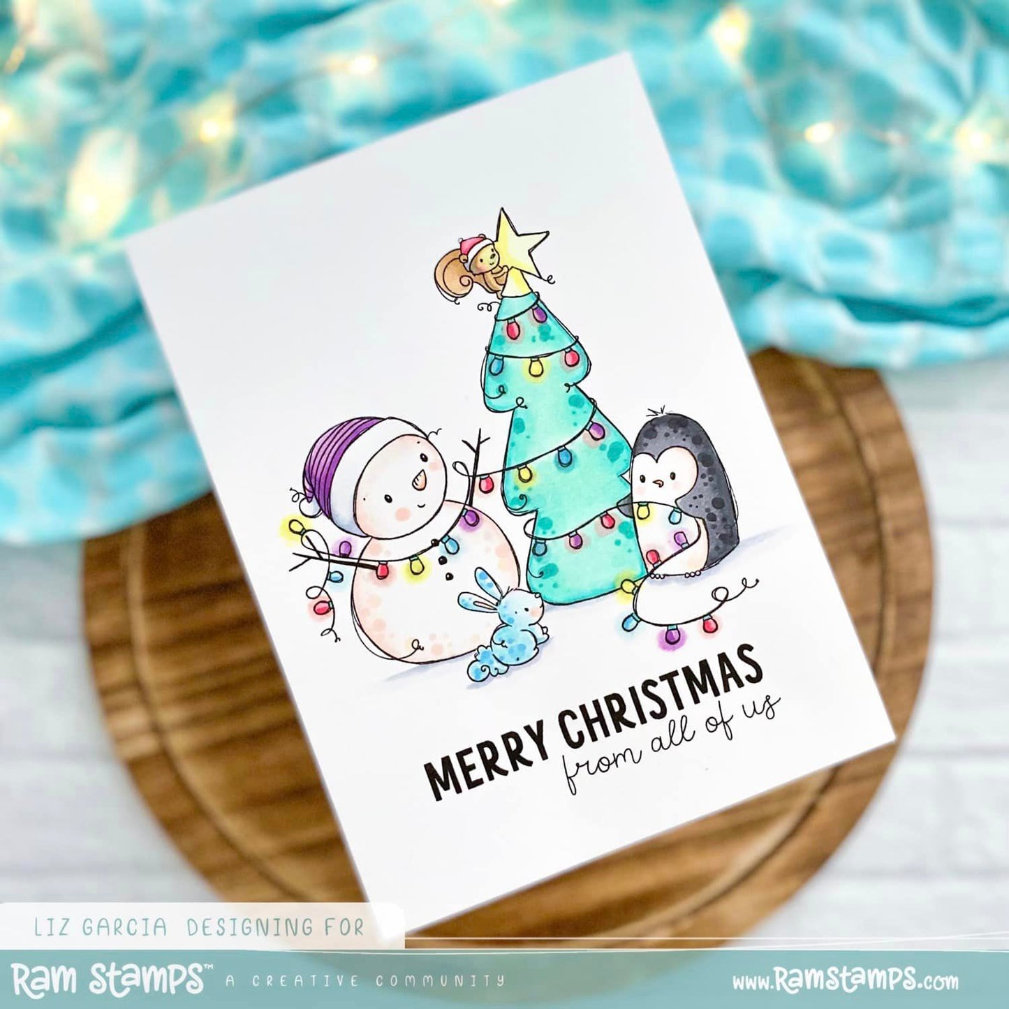 'Penguin & Snowman: From All of Us' Digital Stamp