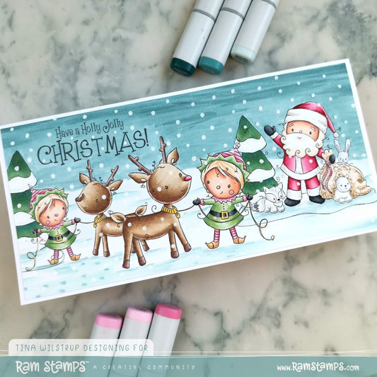 'Holly Jolly Elf' Digital Stamp