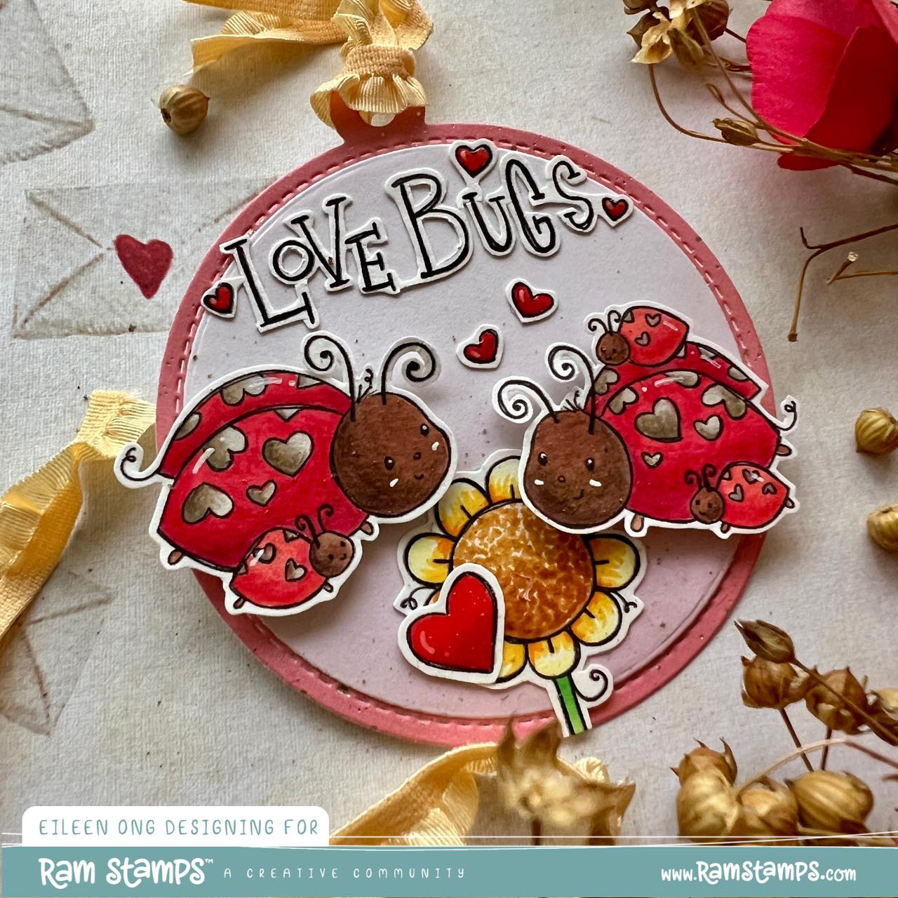 'Love Bugs' Digital Stamp