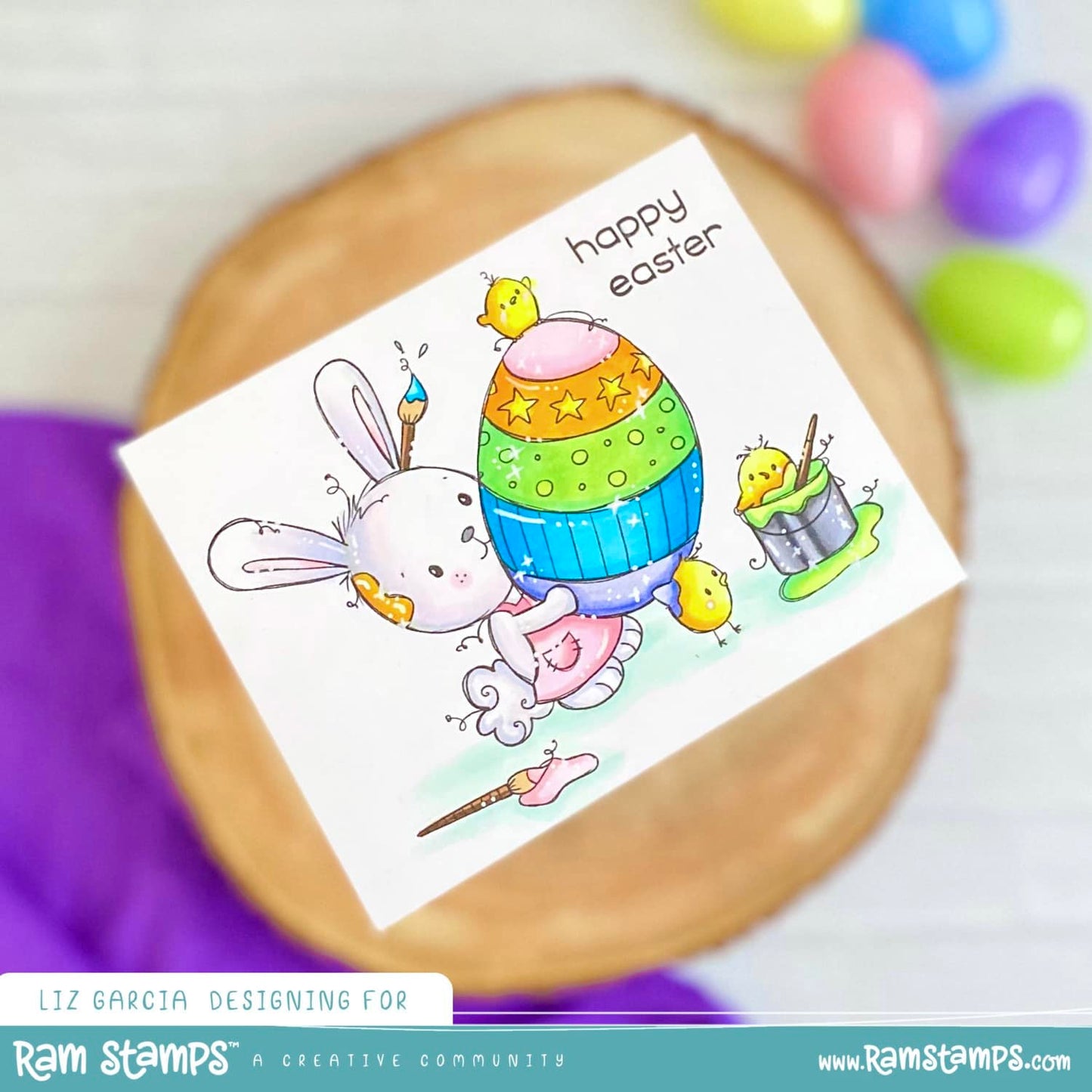 'Bunny's Easter Egg' Digital Stamp