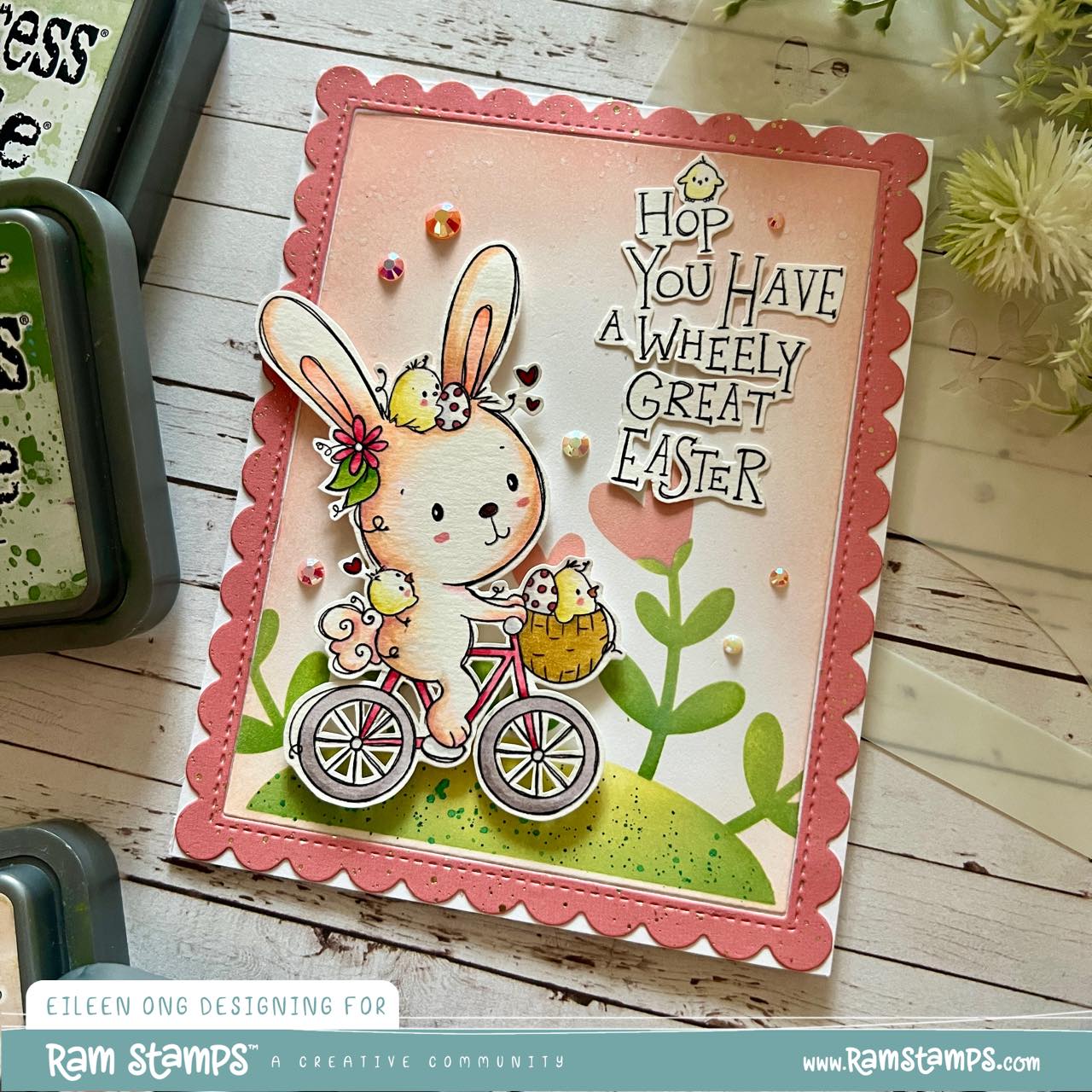 'Bunny's Bike' Digital Stamp