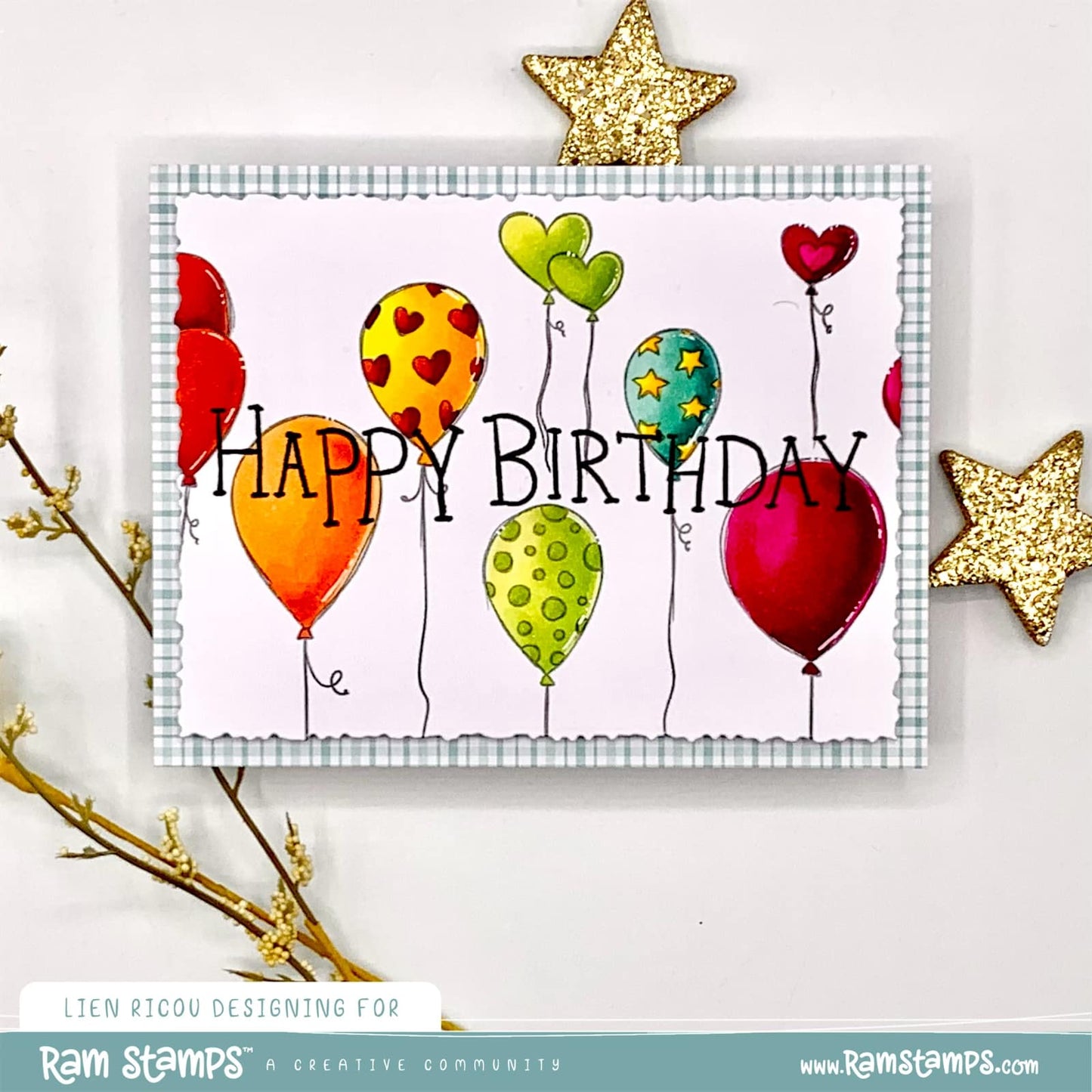 'Happy Birthday Creator - Balloons' Digital Stamp