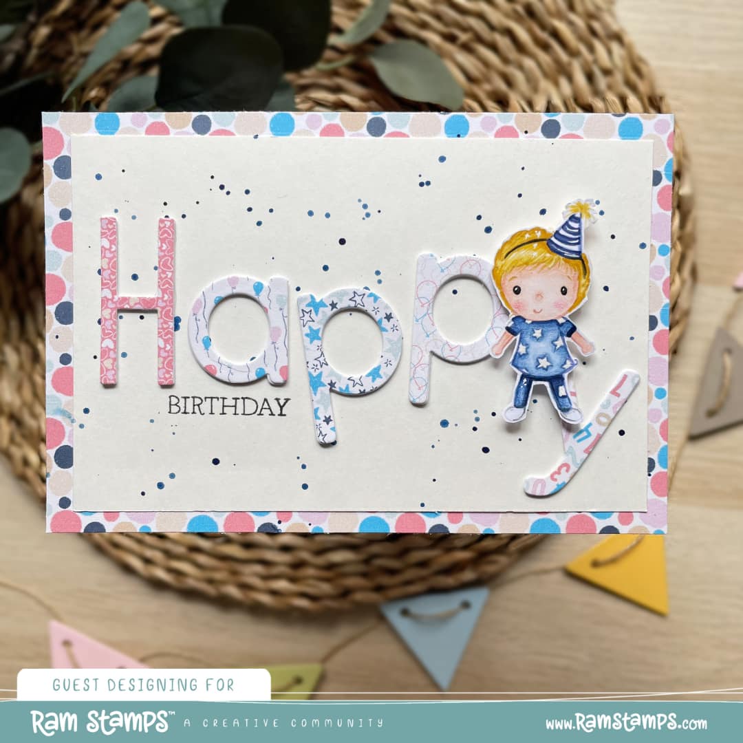 'Happy Birthday' Digital Pattern Paper Pack