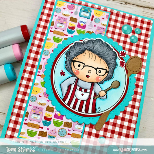 'Chef Betty' Profile Digital Stamp