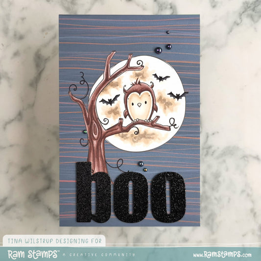 'Halloween Owl' Digital Stamp