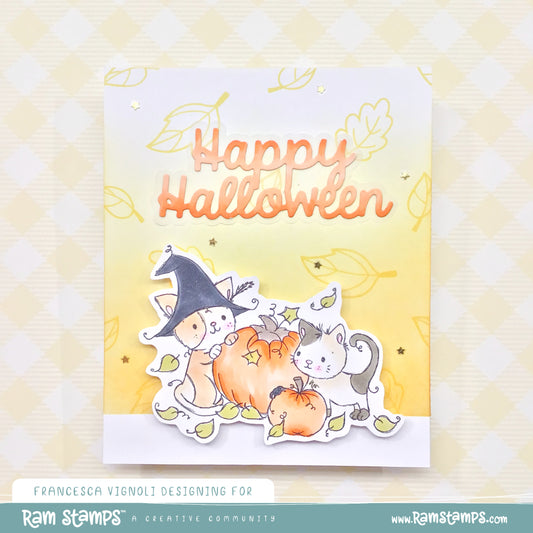 'Halloween Cats' Digital Stamp