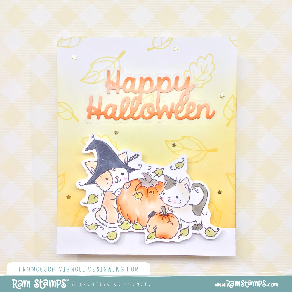 'Halloween Cats' Digital Stamp