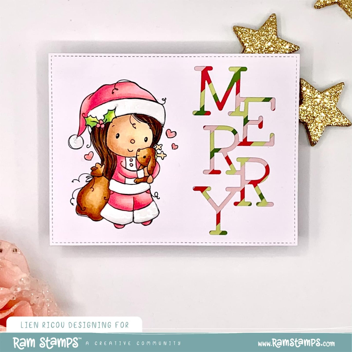 'Santa's Little Helper' Christmas Digital Stamp