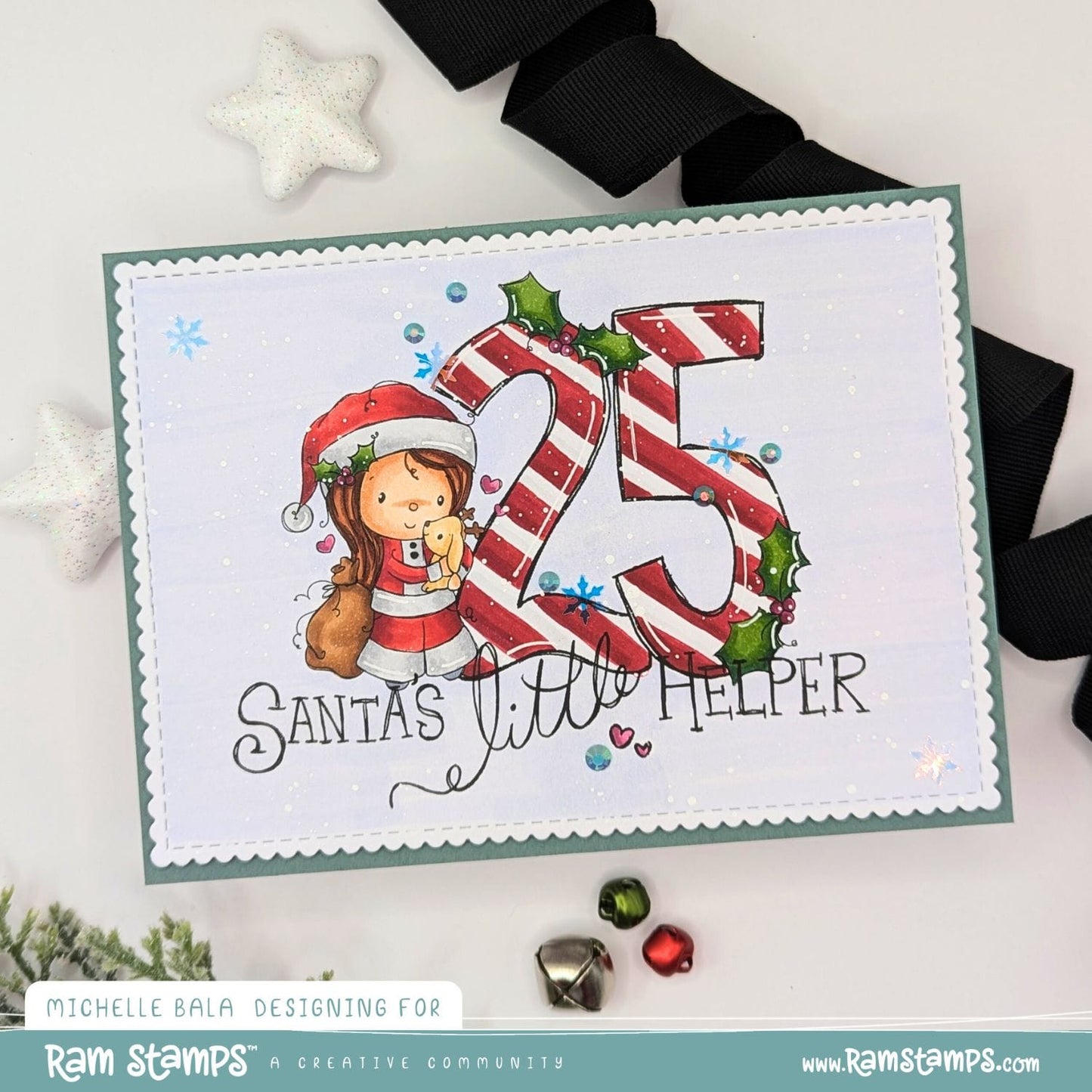 'Santa's Little Helper' Christmas Digital Stamp