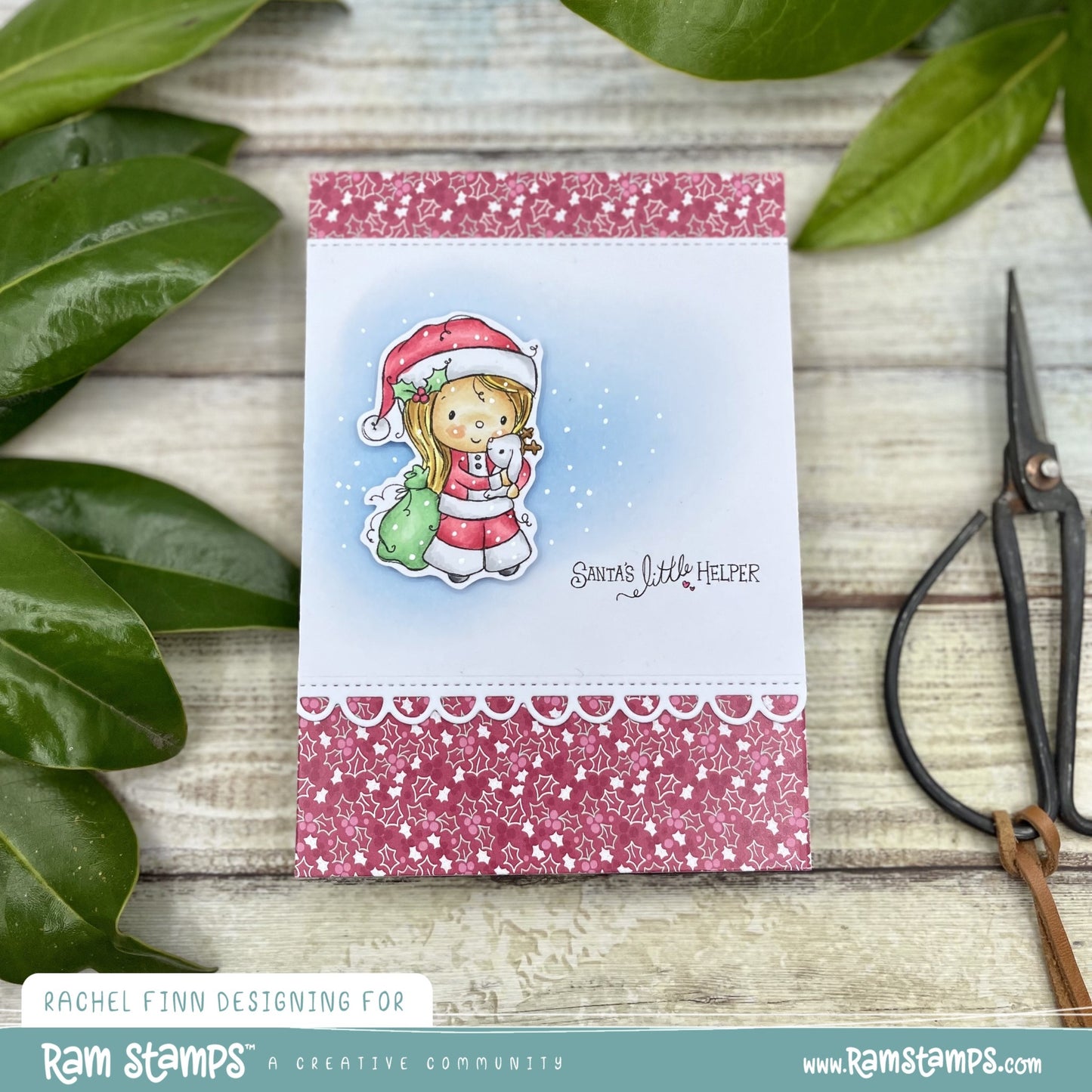 'Santa's Little Helper' Christmas Digital Stamp